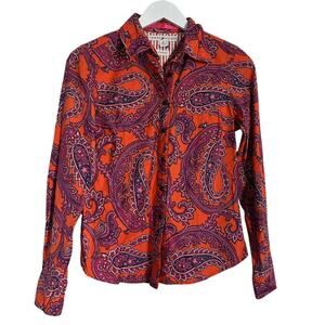 Tommy Hilfiger Size Small Paisley Colorful Unique Button Down Long Sleeve Shirt